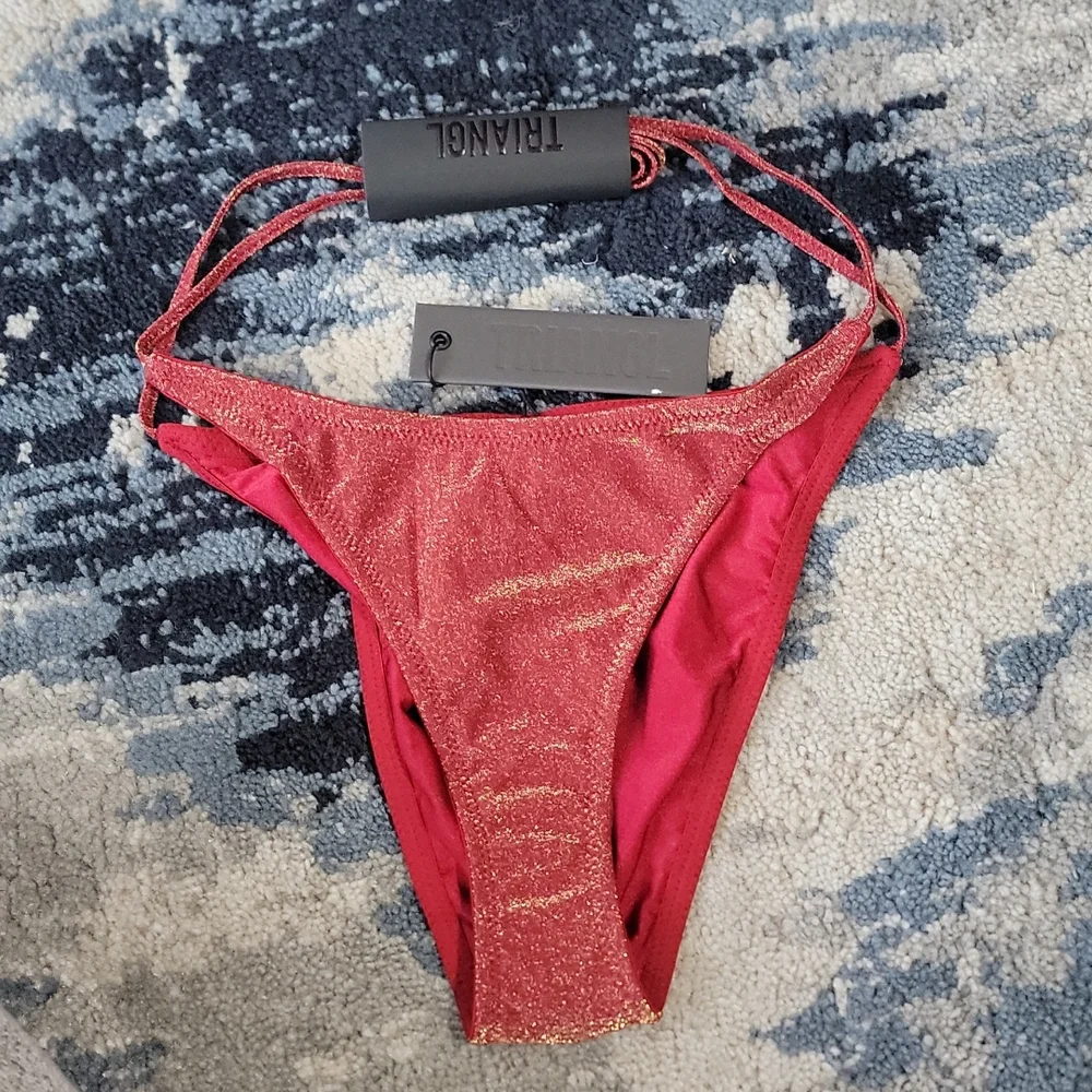 triangl swimwear Shimmery Red Bikini Bottom